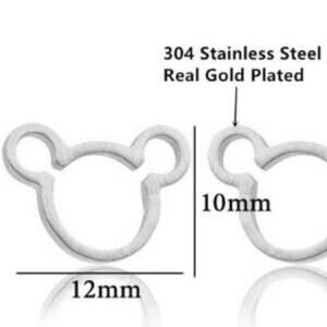 Stainless Steel Mickey Mouse Post Earrings
